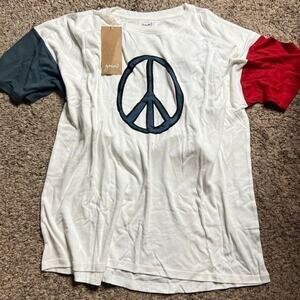 NWT Goumi Kids Peace Parent Tee SZ XS/S Oversized Unisex Adult Short Sleeve